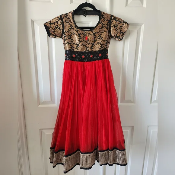 Lehengas | Indian Punjabi Formal Red Black Gold Dress Size Girls 1214 | Poshmark Lehengas | Indian Punjabi Formal Red Black Gold Dress Size Girls 1214 | Poshmark